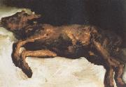 Vincent Van Gogh New-Born Calf Lying on Straw (nn04) oil on canvas